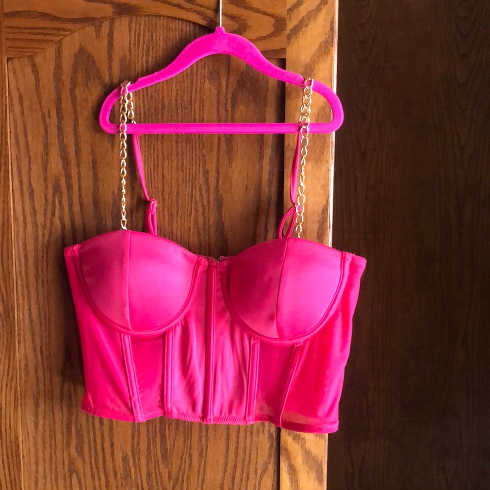 Hot pink bustier